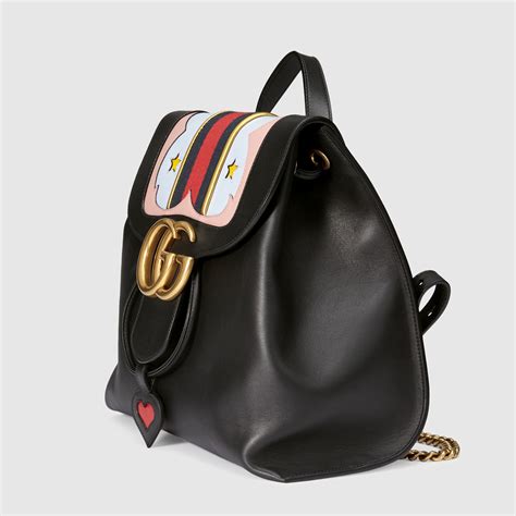 gucci marmont forest green|Gucci Marmont leather backpack.